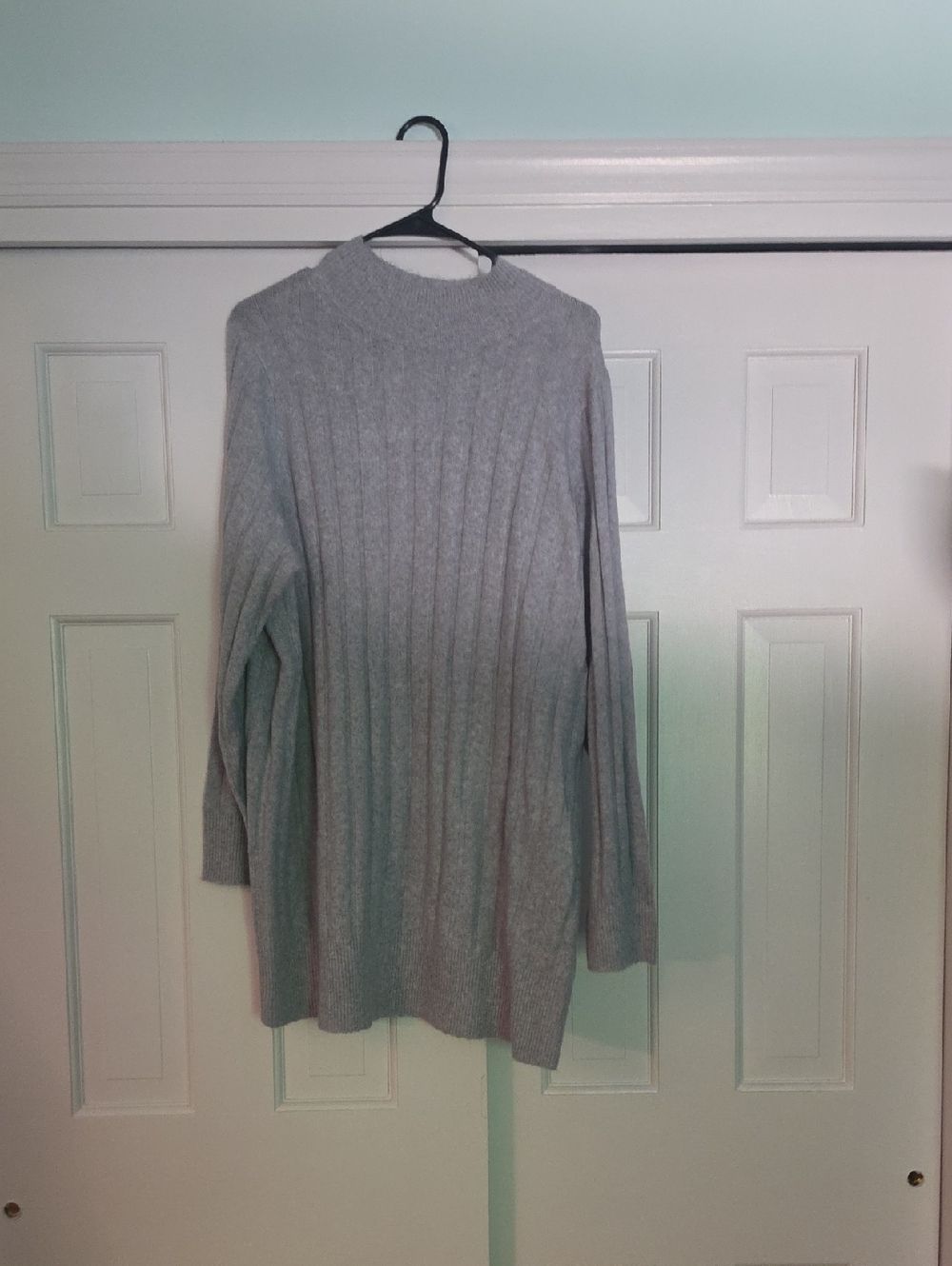 torrid Light Gray Ribbed Turtleneck Sweater